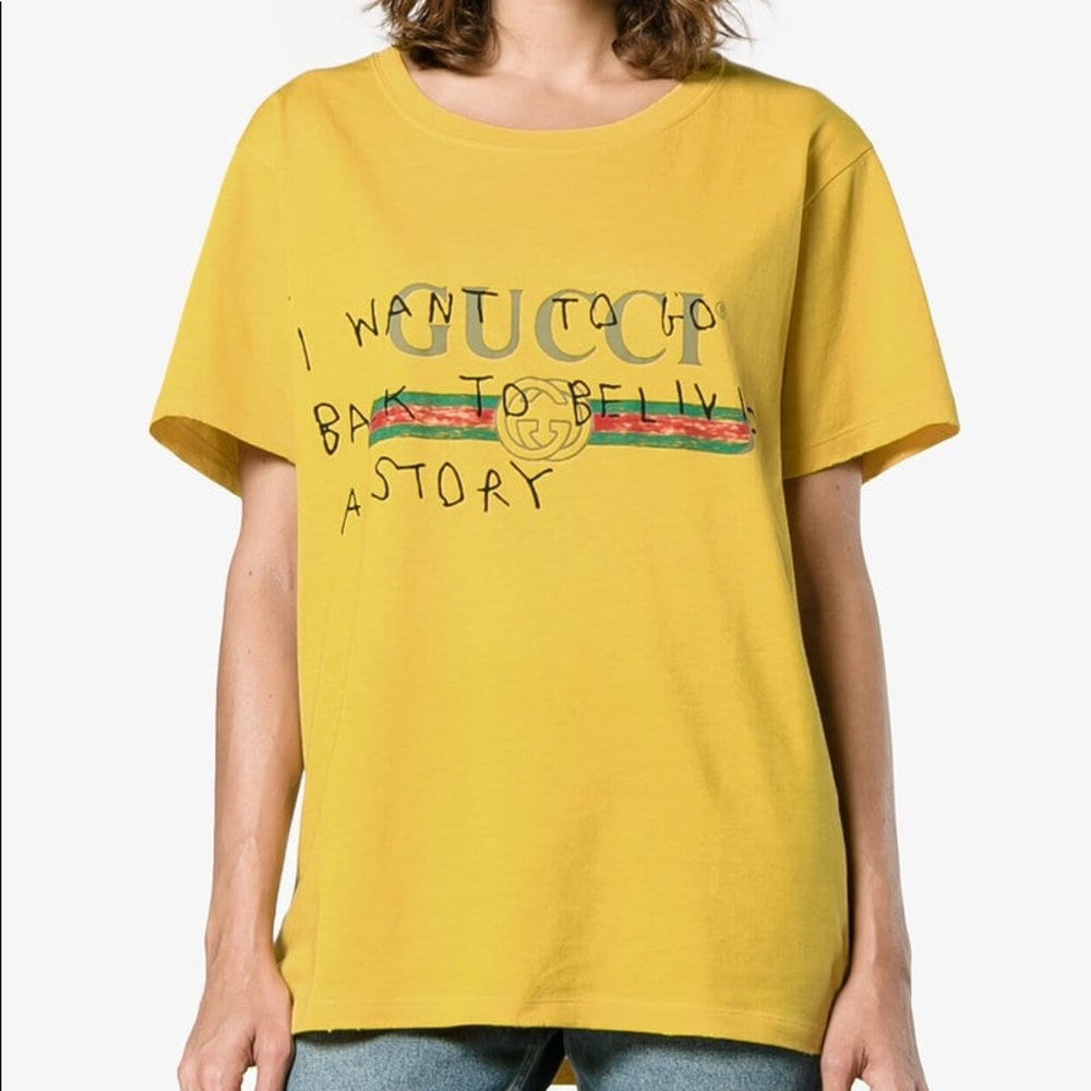 SOLD Gucci Coco Capitan yellow unisex t-shirt
